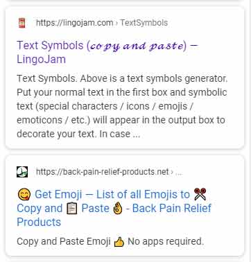 Text Symbols + emojis