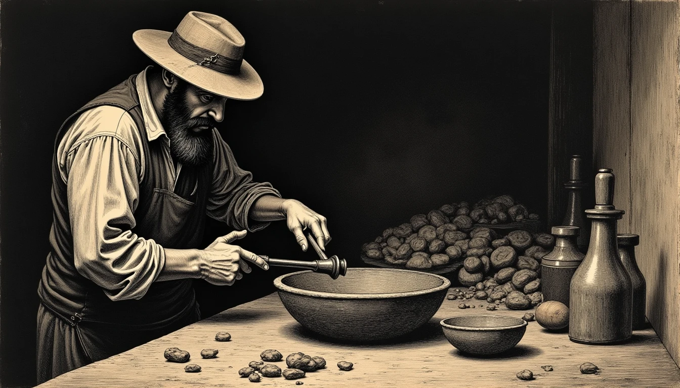 Carbonero — grabado histórico vs IA actual