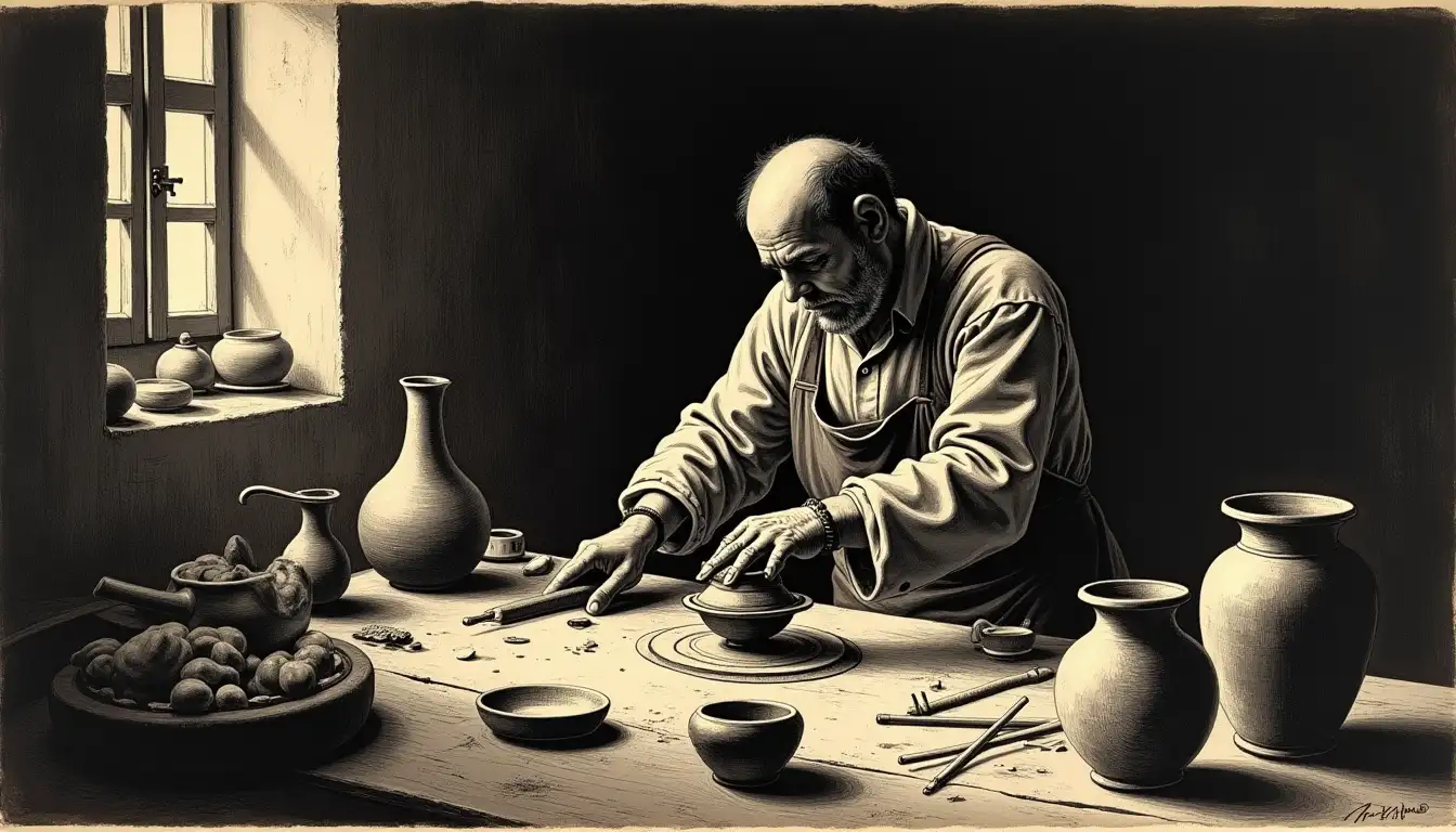 Sus manos pintaron 33.000 azulejos para El Escorial. Uno a uno.