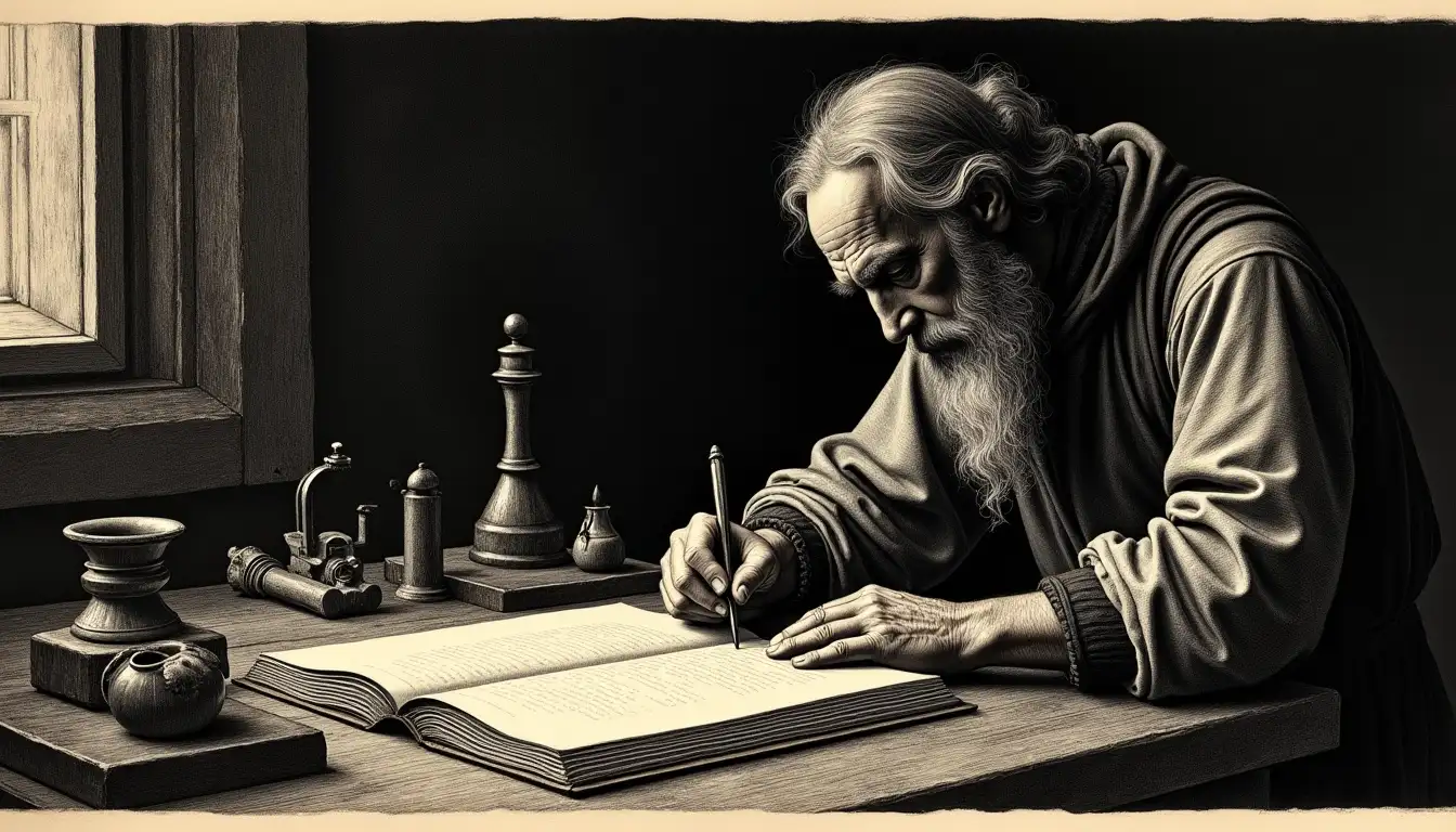 Tardaba 3 años copiando un solo libro. En silencio absoluto.