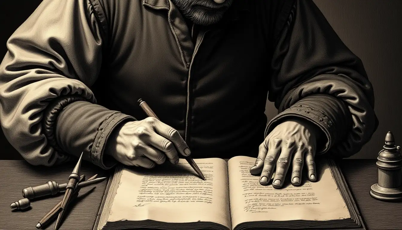 Maestro de escuela de primeras letras — grabado histórico vs IA actual