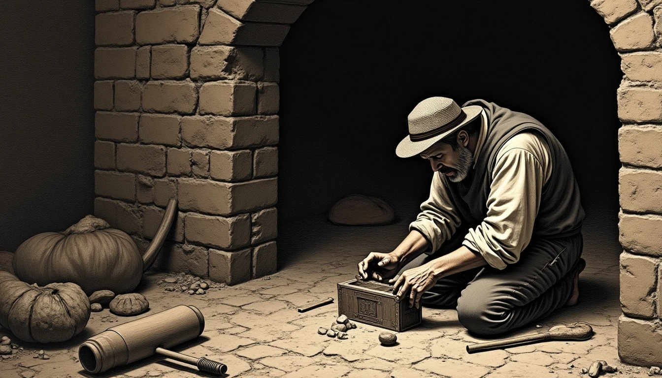 Minero de Almadén — grabado histórico vs IA actual