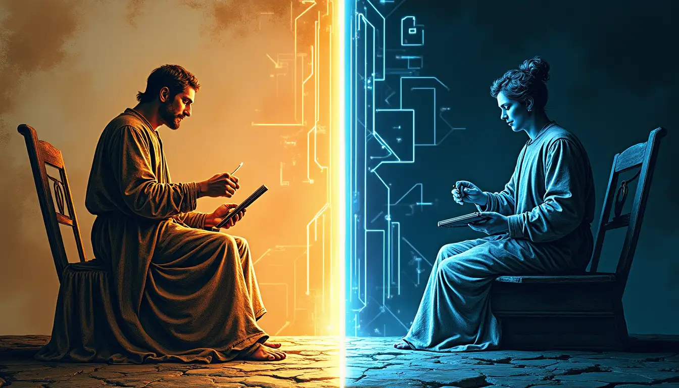 Comparación entre custodia barroca trabajada a mano y réplica creada por impresora 3D de plata