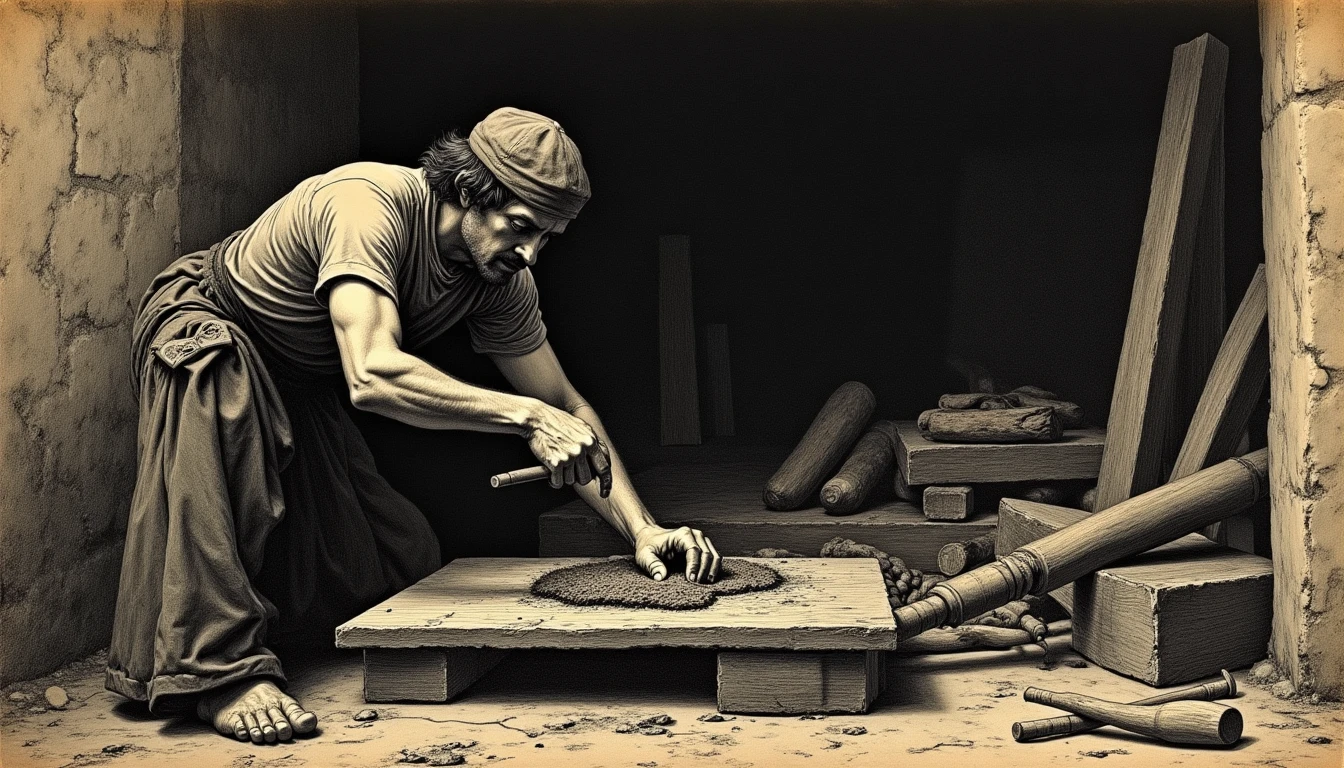 Trabajaba de noche vaciando pozos de mierda. Con las manos.