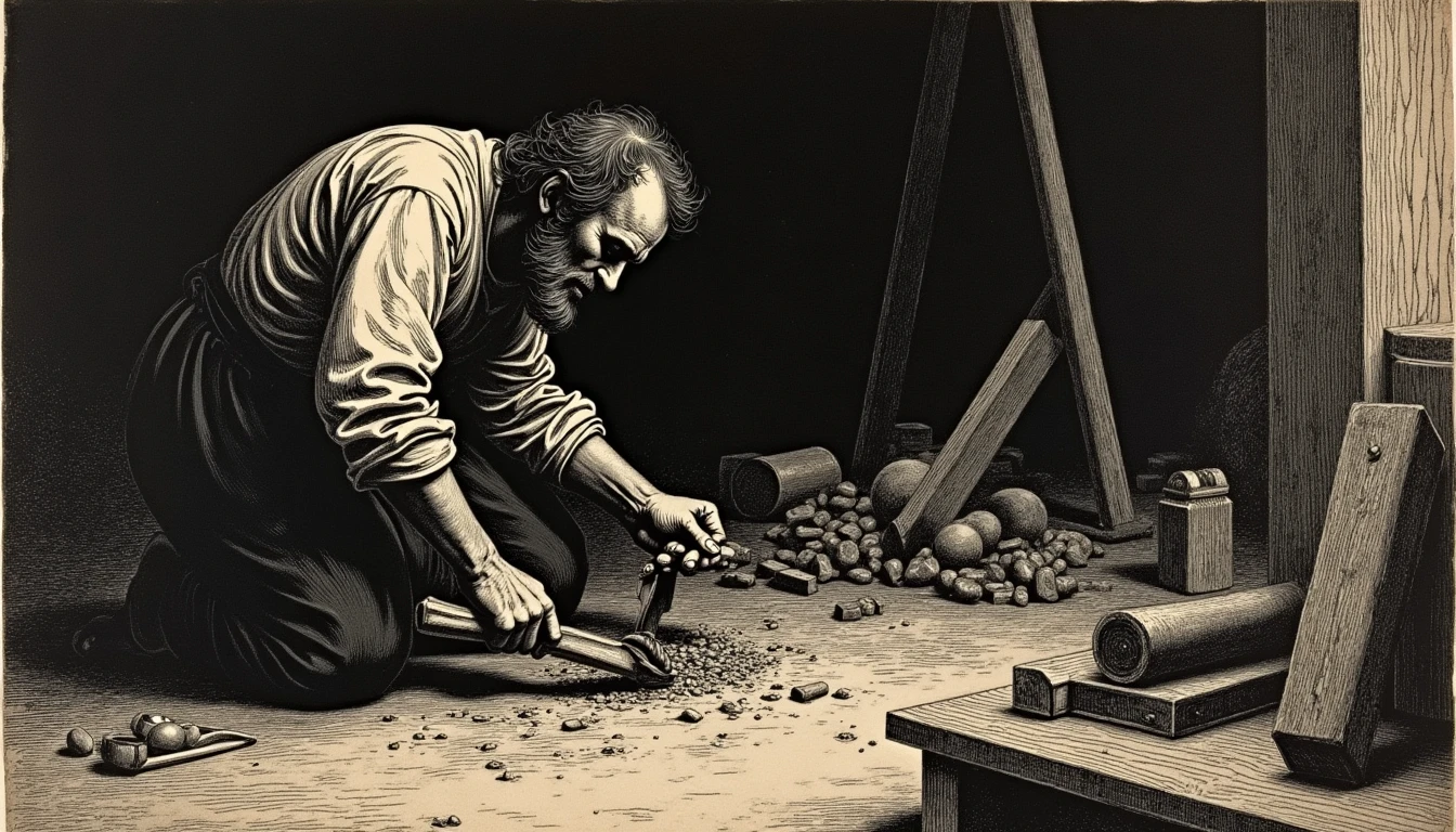 Tejía en silencio absoluto. Un ruido arruinaba metros de seda